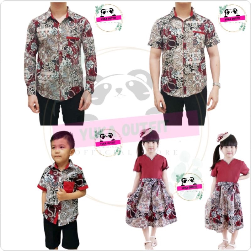 Batik Couple Family / Kemeja Dress Anak Dewasa