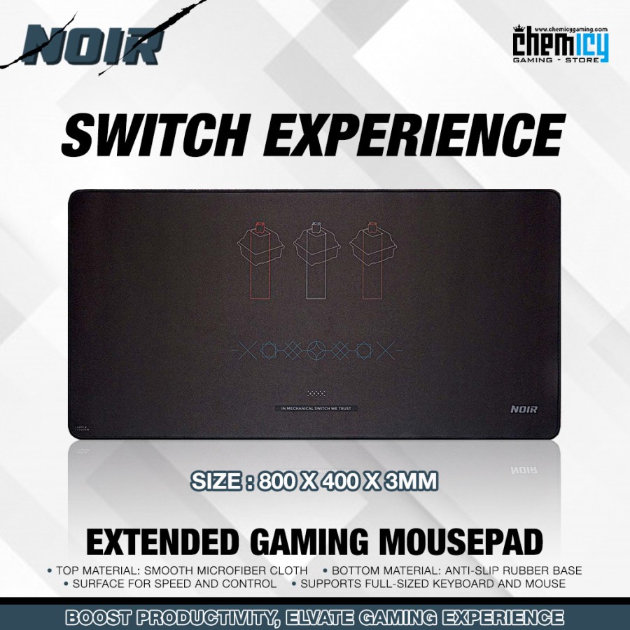 Noir Switch Experience Deskmat XL Gaming Mousepad