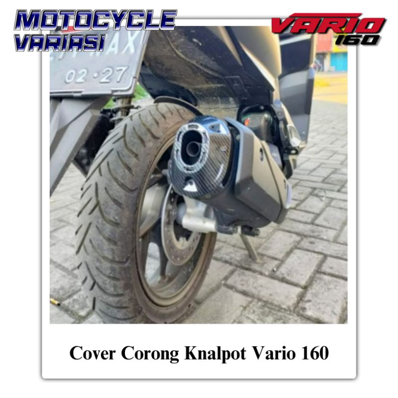 Cover Corong Knalpot Vario 160 Carbon Cover Ujung Knalpot Carbon Vario 160 Click 160