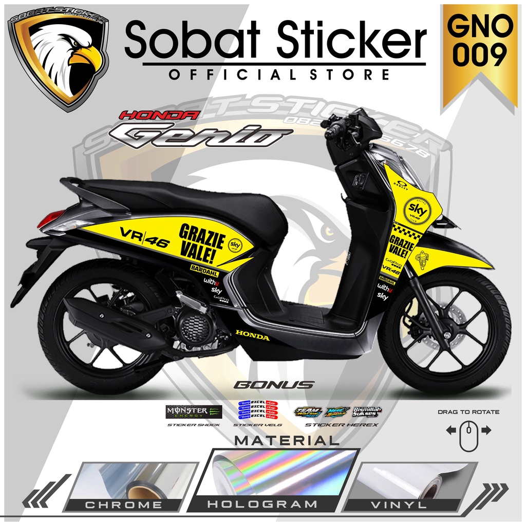STRIPING GENIO - STRIPING HOLOGRAM HONDA GENIO SKY SB-009