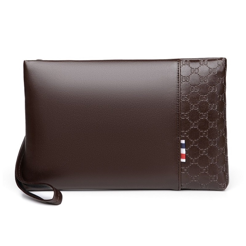 BJ23011 - BLACK/BROWN - TAS CLUTCH DOMPET PRIA HANDBAG TAS TANGAN FASHION IMPORT MODIS ELEGAN TERMURAH TERLARIS TERBARU BAGSTORE JAKARTA TAS BATAM JT3011 BQ3485