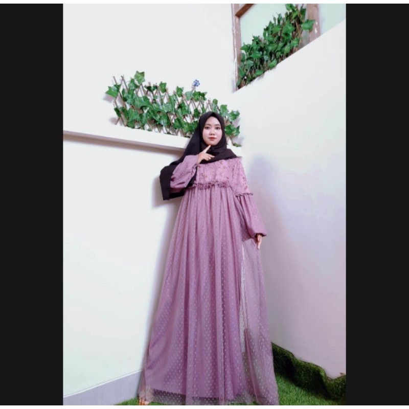 GAMIS PRINCESS PURPLE / GAMIS / GAMIS BRUKAT / GAMIS WANITA TERBARU/ BAJU KONDANGAN/GAUN BRIDESMAIDS