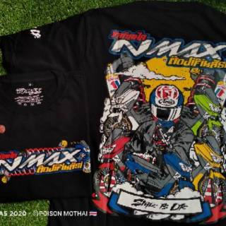 BAJU KAOS  T SHIRT DISTRO YAMAHA NMAX  MODIFIKASI MOTHAI 