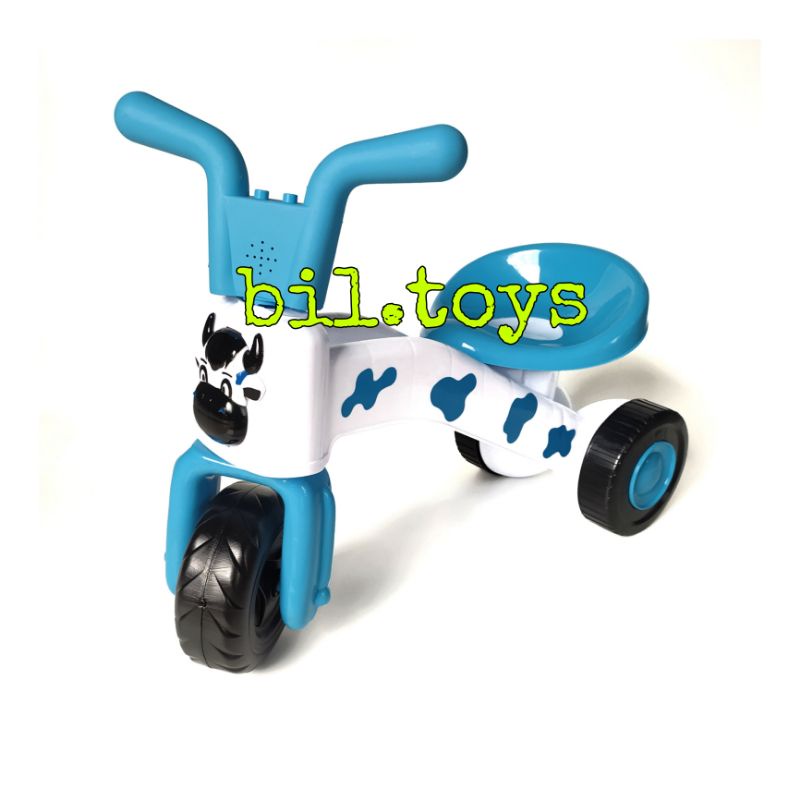 MAINAN SEPEDA ANAK PUSH BIKE MUSIC LAMPU RODA TIGA TRICYLE HAPPY COW SEPEDA SAPI BIKE FD306