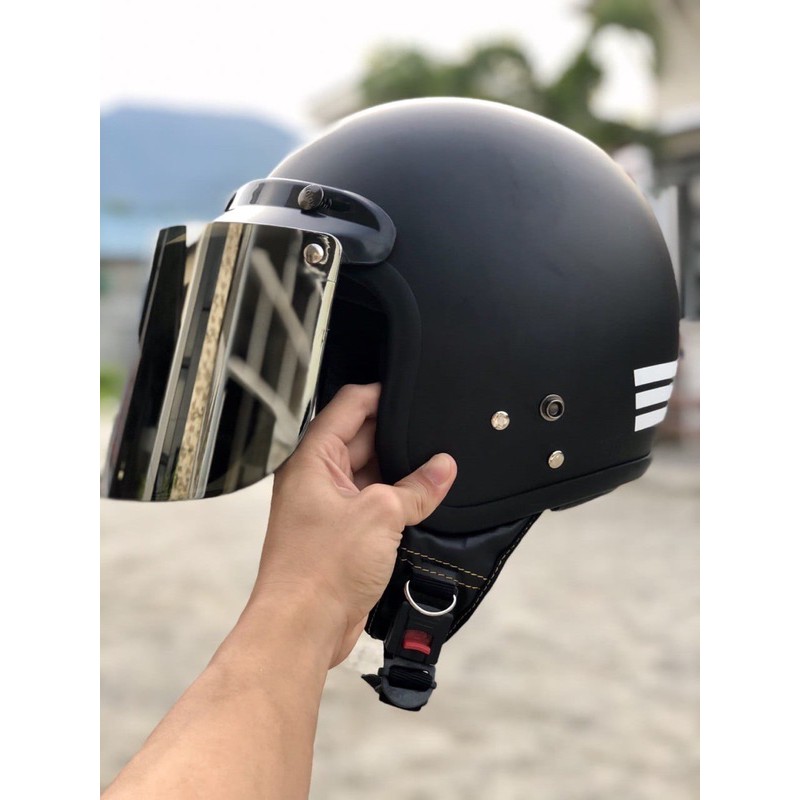 Helm Bogo Dewasa Retro Full Leher Sni