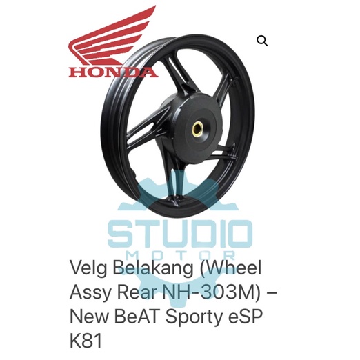 42601K81N01 Velg Racing Belakang Wheel Assy Rear NH-303M Beat Esp Robot K81 Original