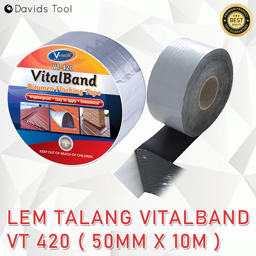 Vitalband Lem Seng Bocor Tahan Panas dan Air Waterproof Lakban Penambal Talang Anti Bocor 10M USA