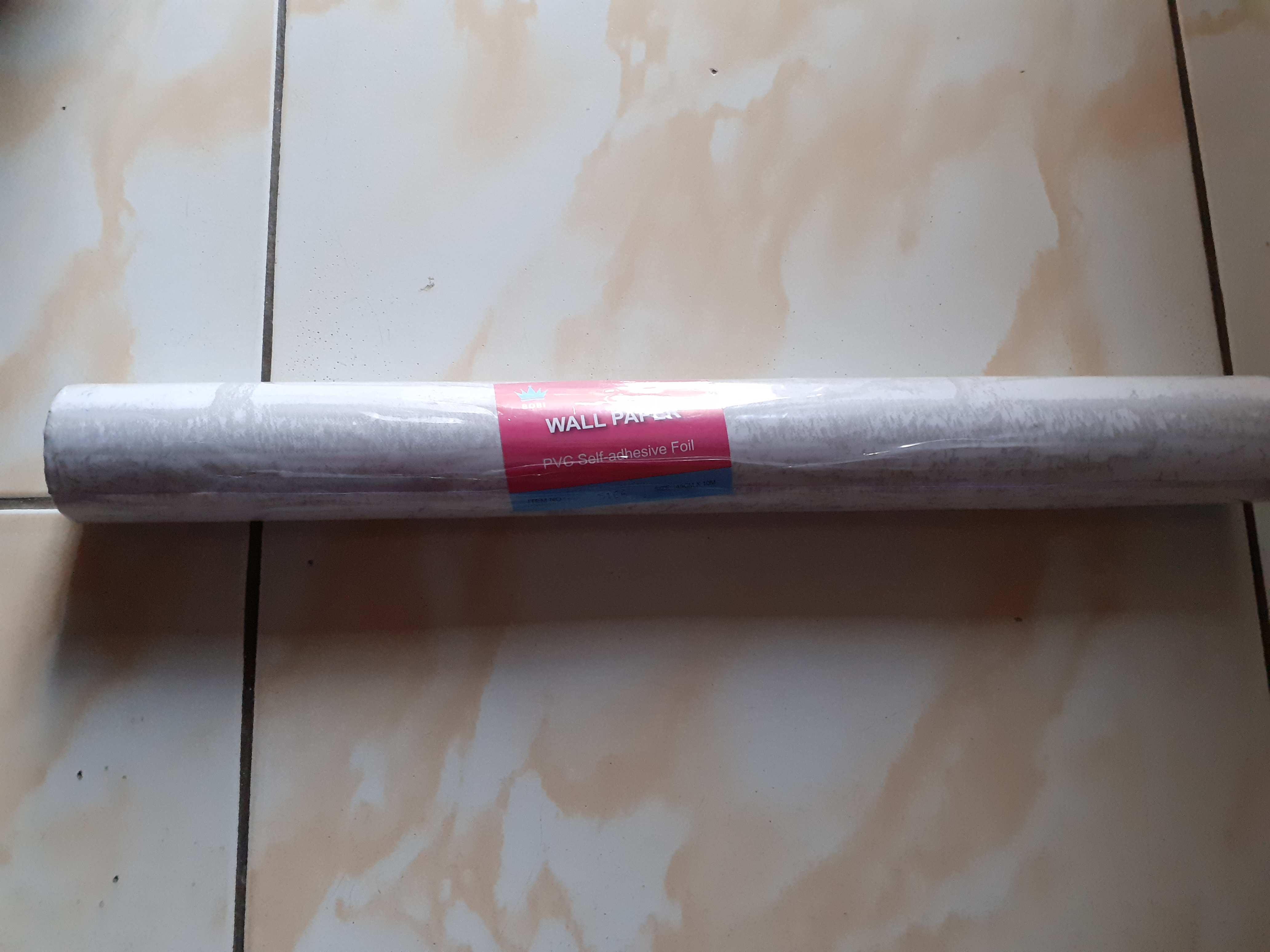 Wallpaper Stiker Dinding Bata Putih 10m X 45cm