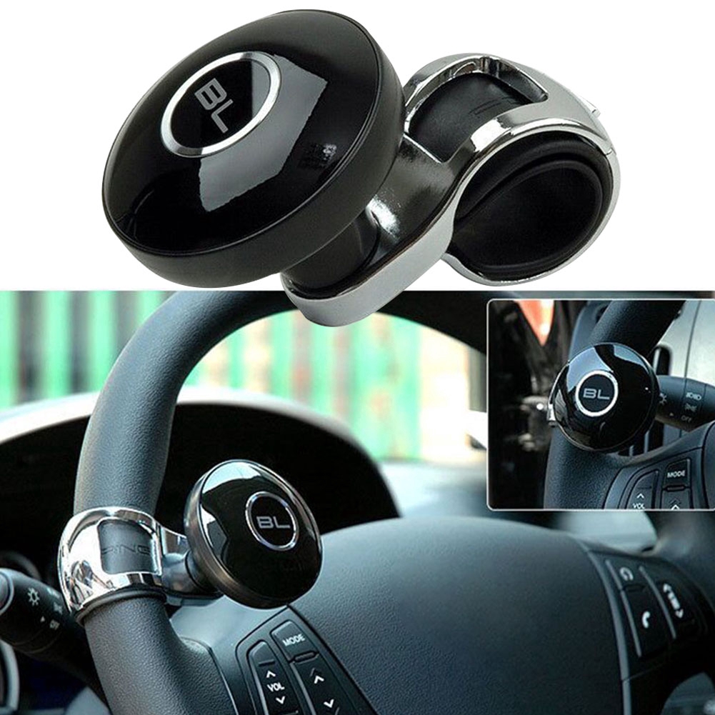 Knob Power Handle Alat Bantu Pemutar Setir Mobil Universal Bahan Metal Warna Hitam