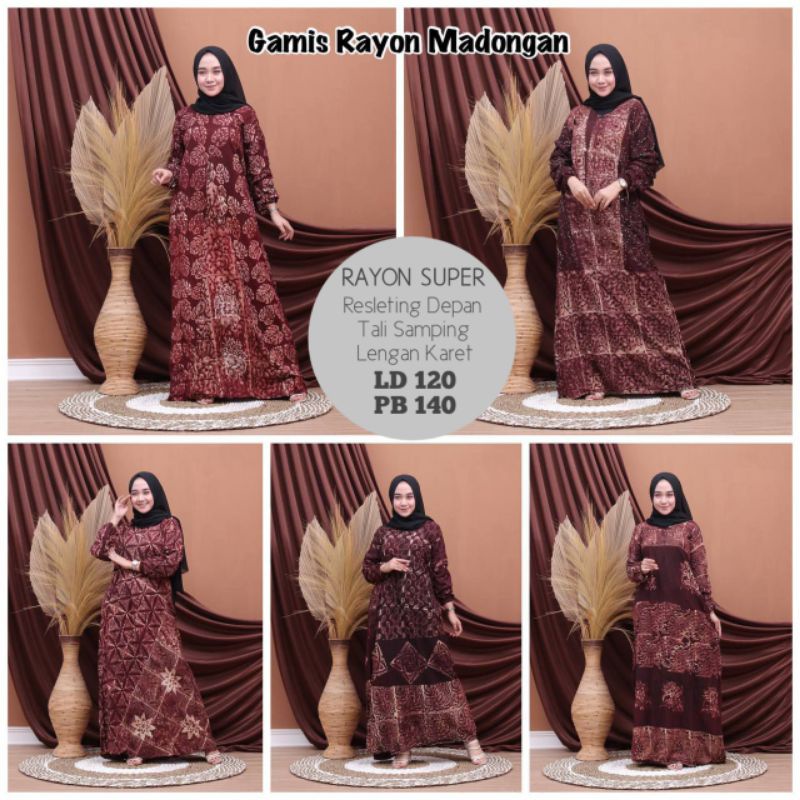 GROSIR DASTER/HOMEDRESS MURAH JEMBER/GAMIS RAYON MADONGAN/BATIK MADONGAN/FASHION MUSLIM CASUAL