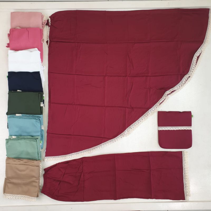 Mukena Rayon Polos Anak Tanggung Setelan