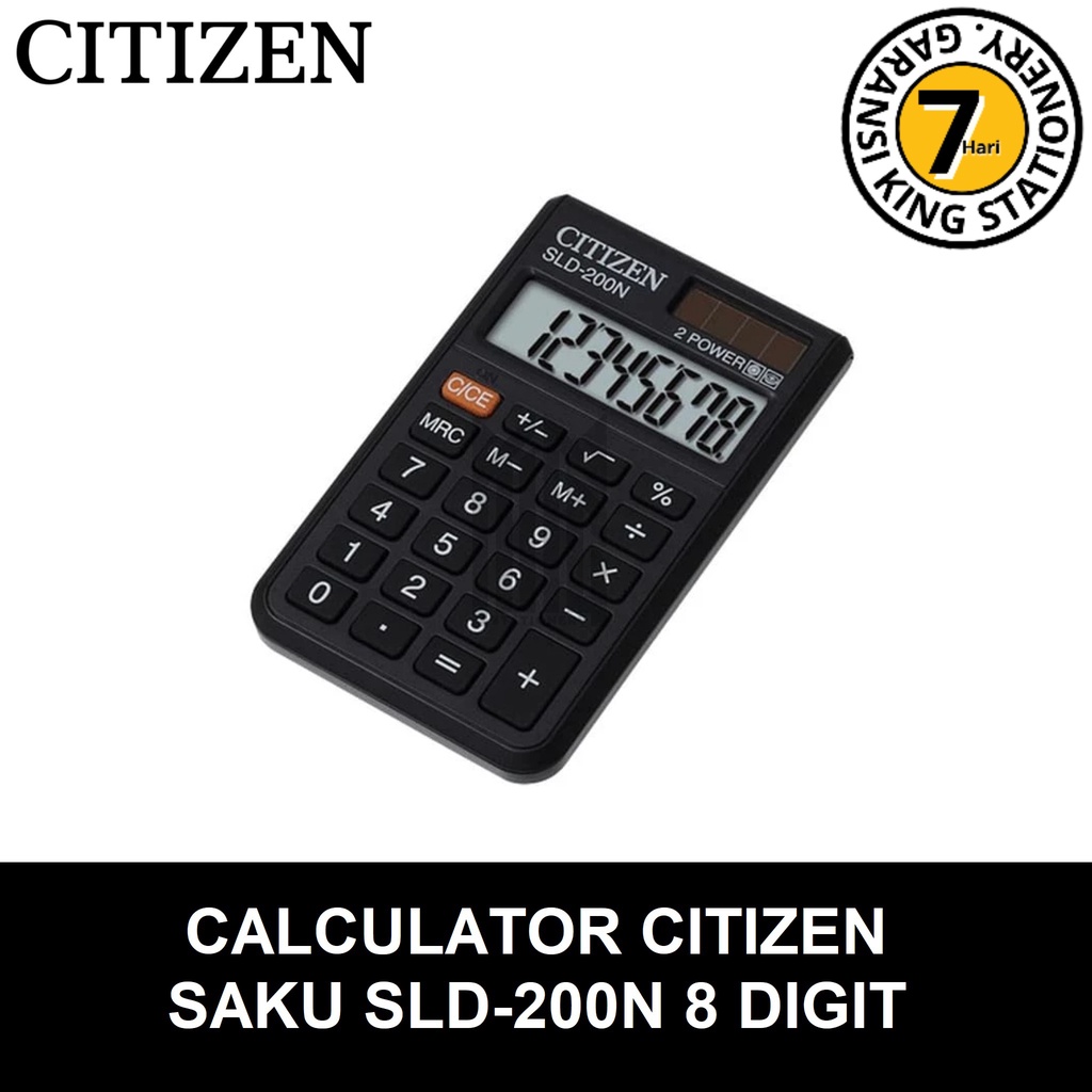 

KALKULATOR / CALCULATOR CITIZEN SAKU SLD-200N (8 DIGIT) ORIGINAL