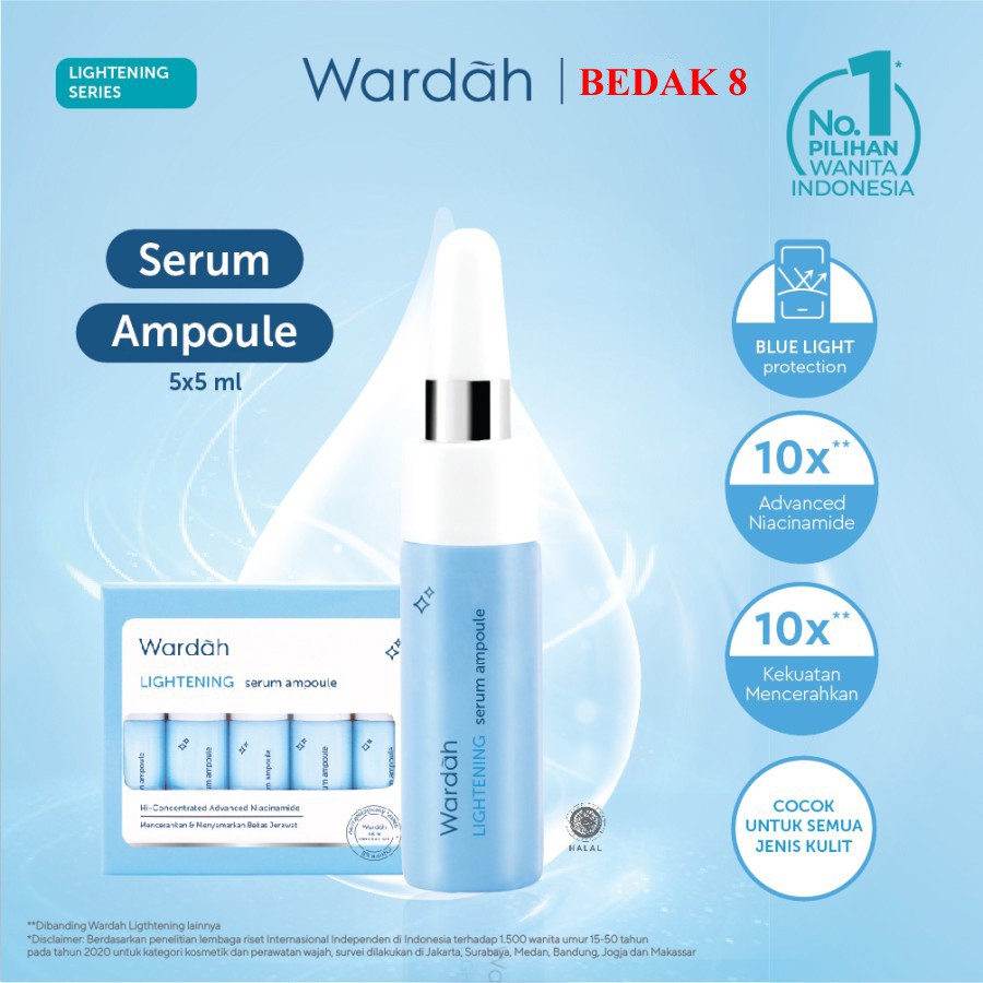 Wardah Lightening Serum Ampoule 5x5 ml/ Wardah Serum Lightening