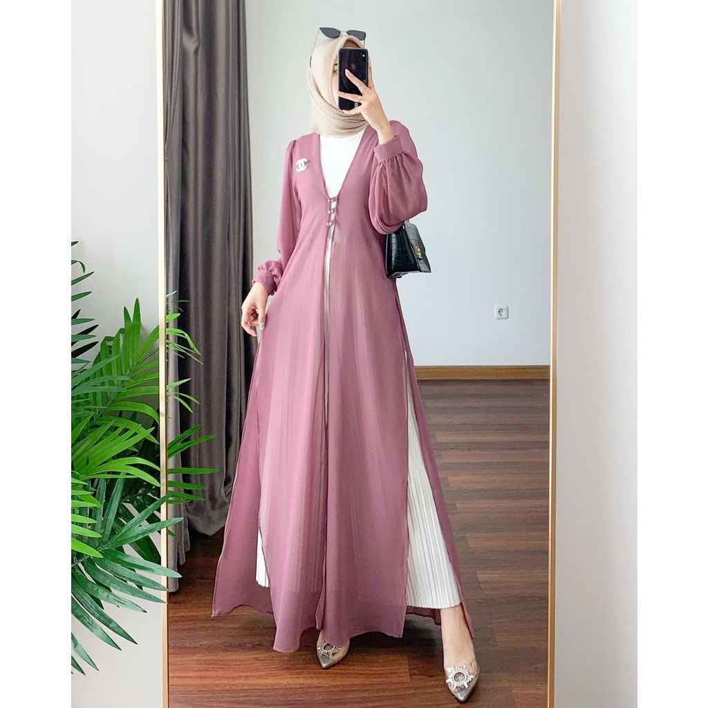 BEFAST - ZRX OOTD Cardigan CILINA / Amelia Outer / Cardigan Wannita Model Terbaru / Pakaian Wanita Muslimah / Long Cardigan / Outer Polos Casual Wanita / Fashion Wanita Modis / Outfit Wanita Hijab / Terlaris