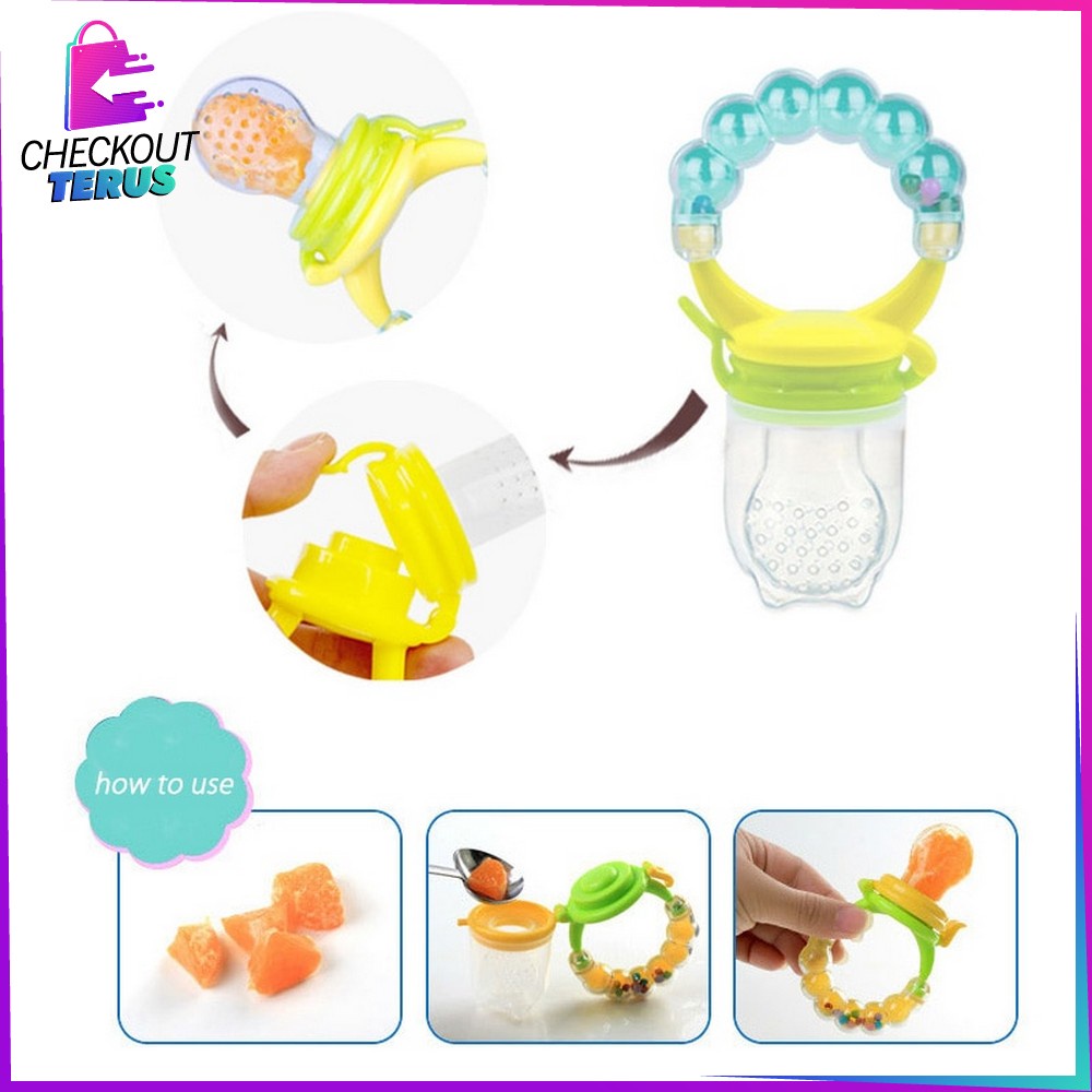 CT C44 45 Dot Buah Bayi Baby Fruit Feeder Rattle Teether Empeng Dot Buah Anak Bayi Mainan Gigitan Bayi Dot Baby