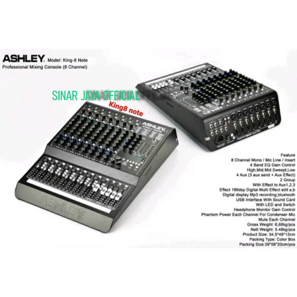 Mixer Ashley king 8 note