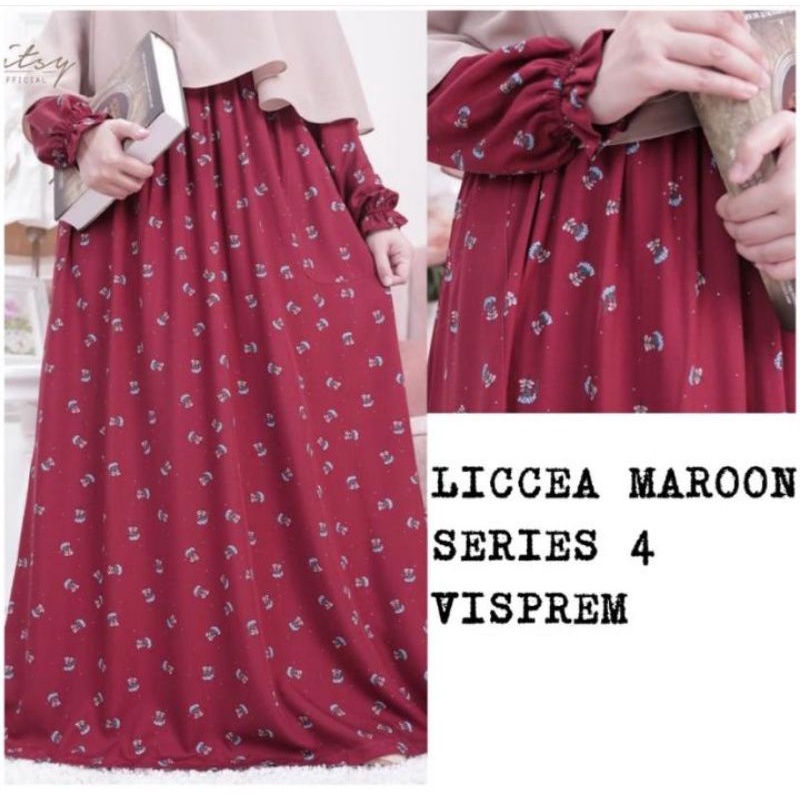 DITSY LICCEA MAROON VISCOSE