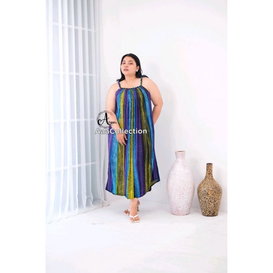 Dress Bali Jumbo Motif Garis Salur