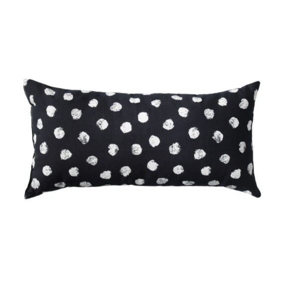 IKEA SKAGGORT Bantal kursi hitam putih Ukuran 30x60 cm