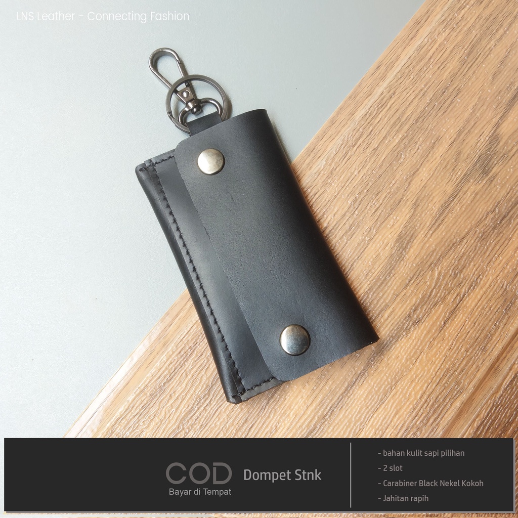 Key Wallet Dompet Stnk Mobil Motor Lipat dua Slot Kulit Asli