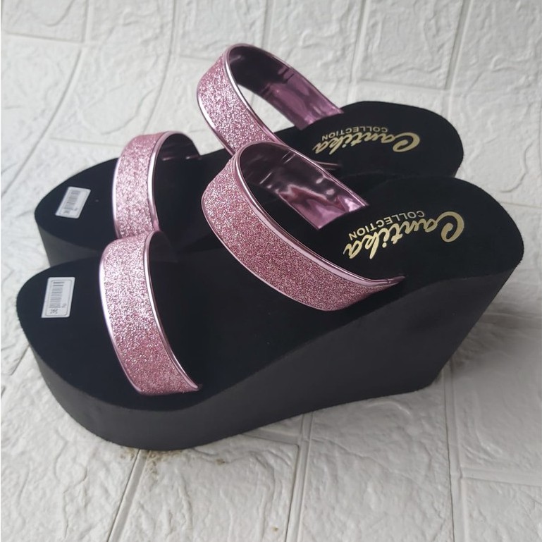 Sandal Wedges Tinggi 11cm // sandal wedges wanita ban dua MANOHARA Terbaru 2021