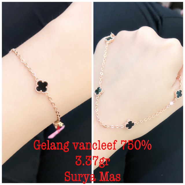 Gelang rantai emas 750%