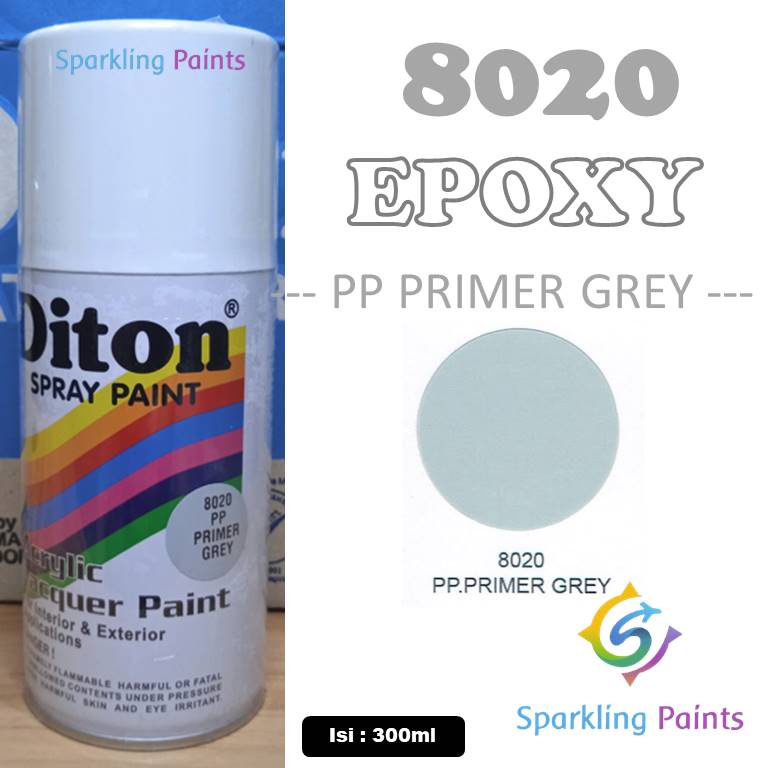 Pilox Diton Primer Grey 8020 Epoxy Dasaran Abu-abu Abu 300 ml Epoksi Poksi Pilok Pylox