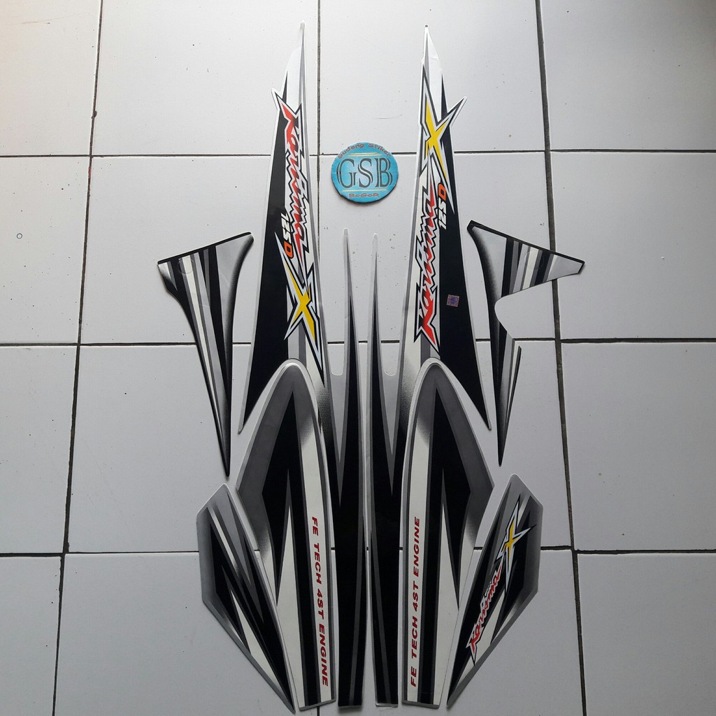 Jual Sticker Body Lis Motor Honda Karisma X 125d 2005 Silver Hitam Indonesia Shopee Indonesia