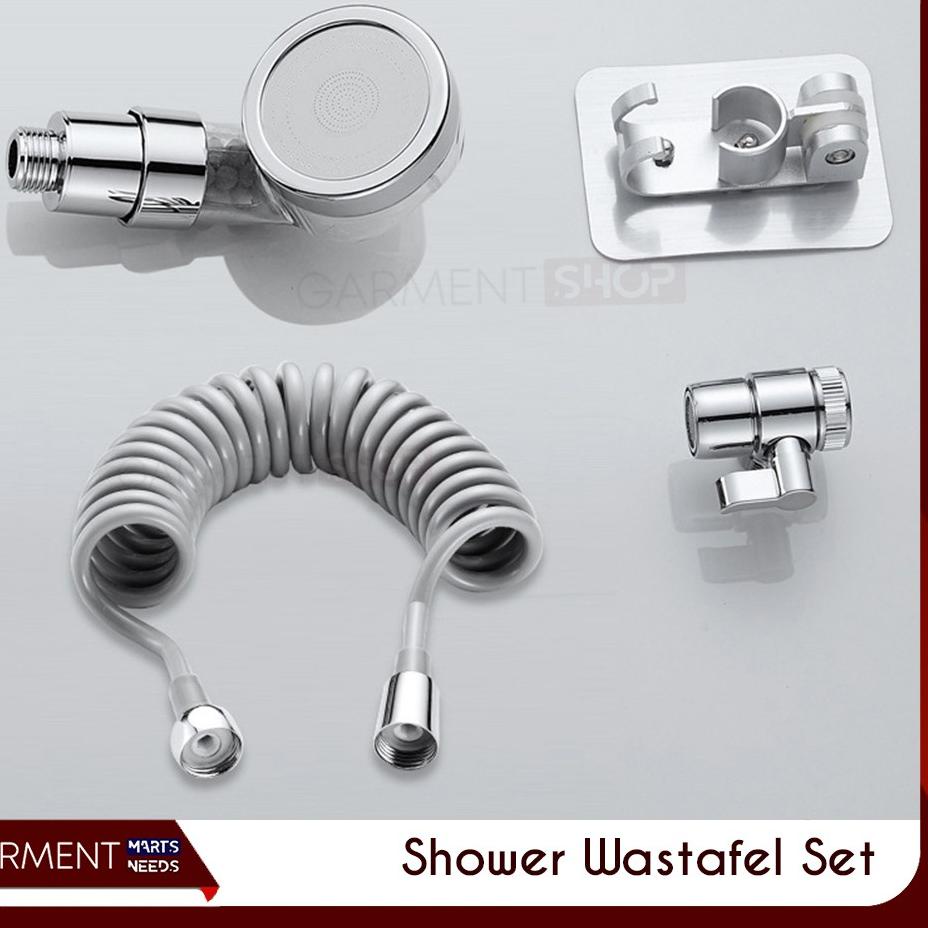 ➫ Shower Wastafel Keramas Cuci Rambut Kran Selang Kamar Mandi Milenial ♨