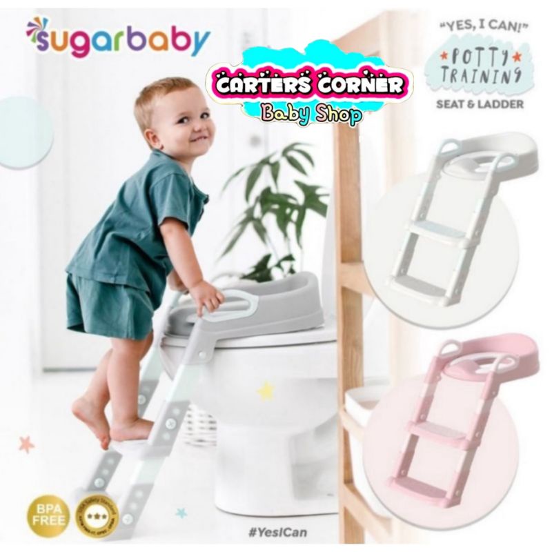 SUGAR BABY POTTY TRAINING SEAT LADDER / SUGAR BABY SEAT TOILET RING CLOSET HANDLE