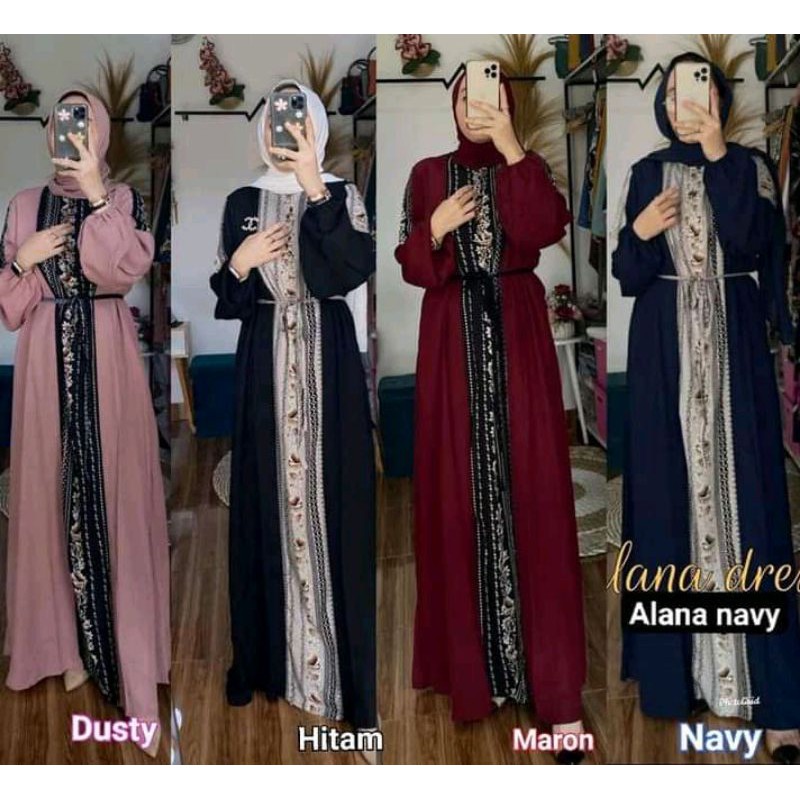 Kirania Dress Gamis Rayon Premium Tebal Model susun