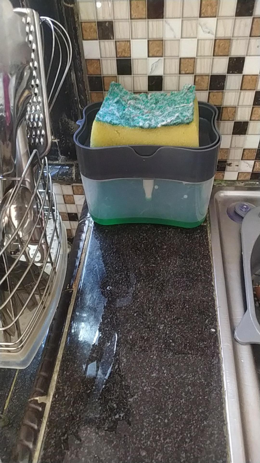 Dispenser Sabun Cuci Piring Plus Tempat Spon (free 1 Pc Spon)