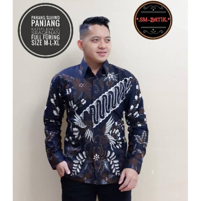 SM Batik - Parang Sujiwo - Atasan Batik Pria Lengan Panjang - Katun Sragenan - Full Furing - Premium
