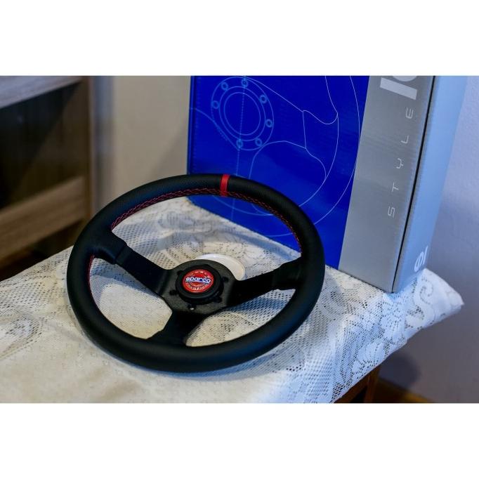 Sparco Steering Wheel/Stir Mobil World Champion Jahitan Merah Celong