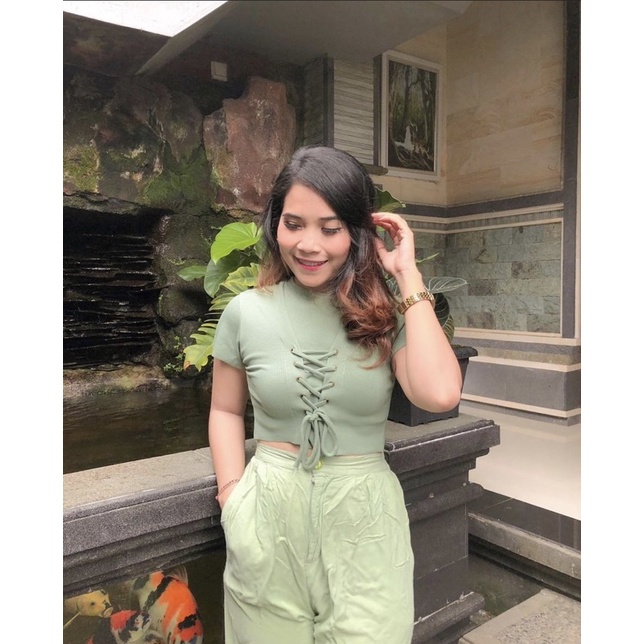 TOP CLARA TALI RIB PREMIUM || BAJU CROP