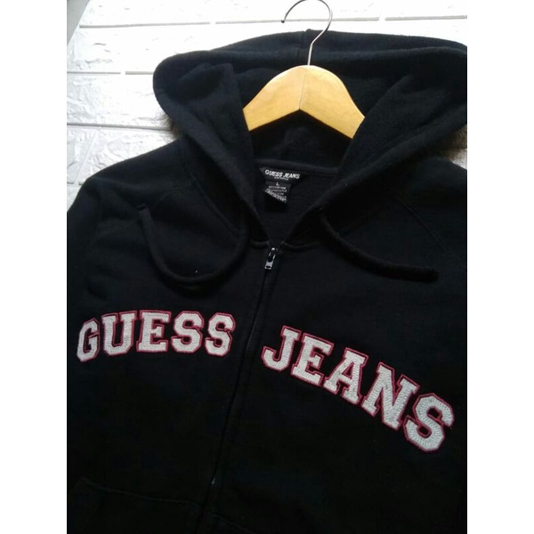zip hoodie guess
