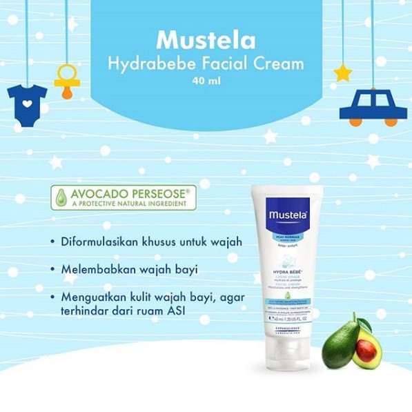 Mustela Hydra Bebe Facial Cream Bayi 40ml