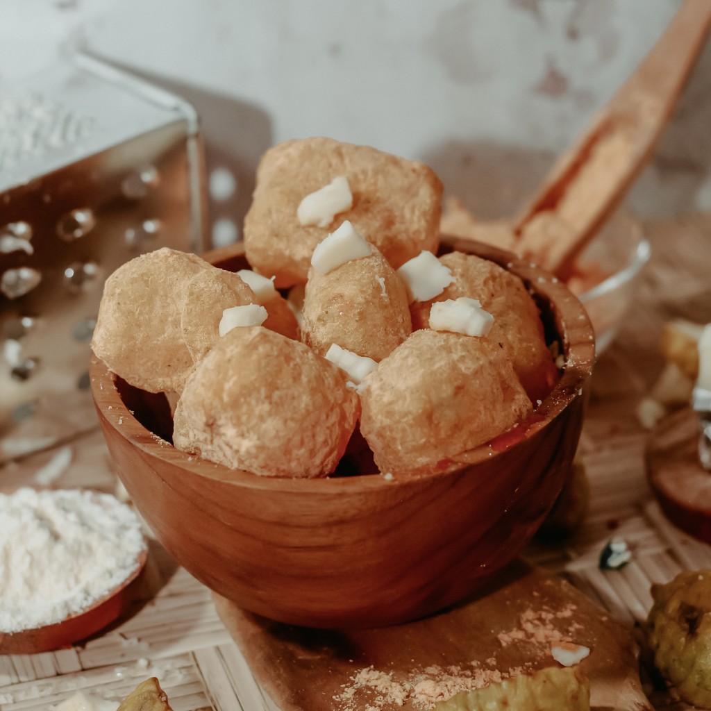 

Kerupuk Kulit Sapi Rasa Salted Cheese atau Keju Asin