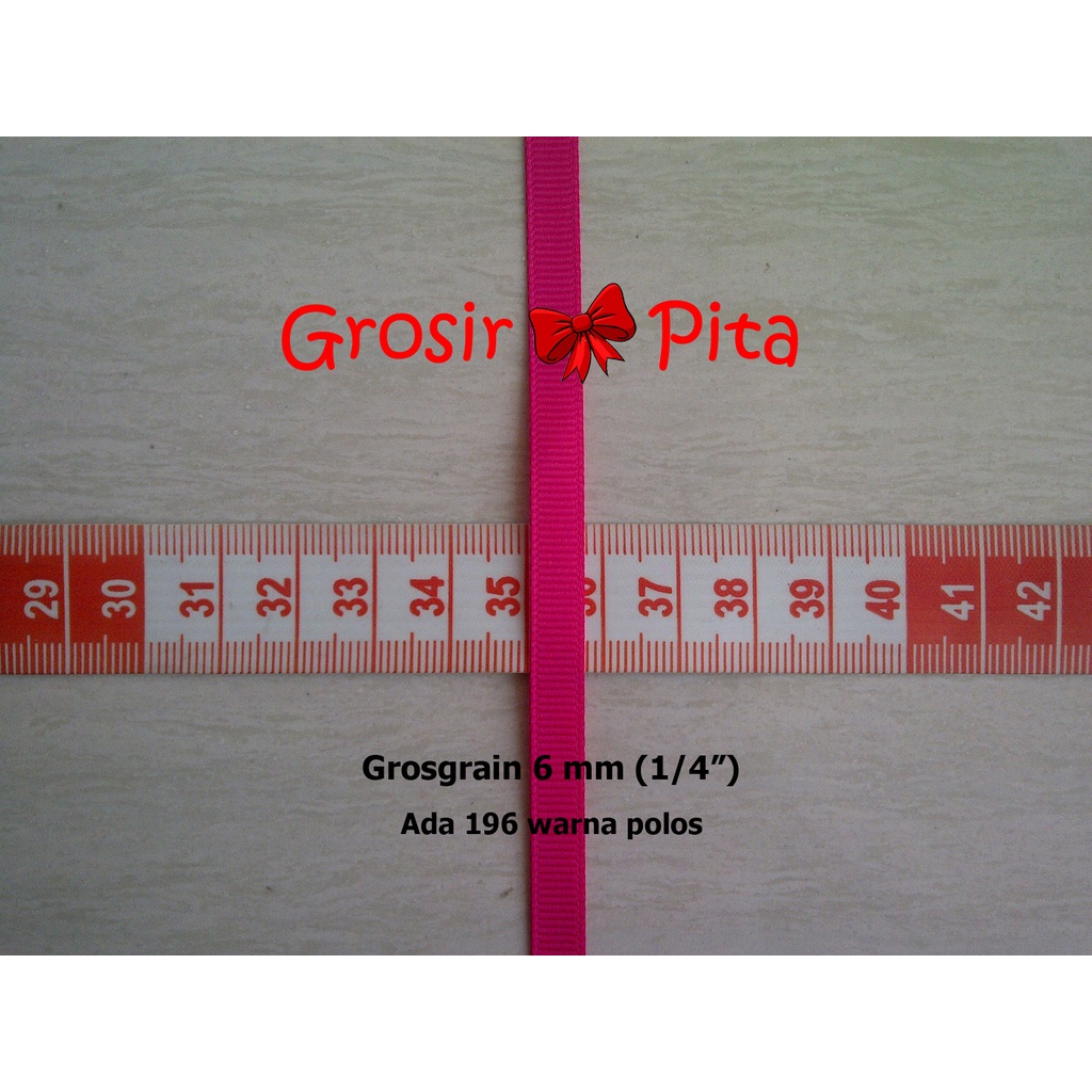 

(25 yard) Pita Grosgrain Polos ukuran 0,6 cm (1/4 inch) | Pita Import Premium | Toko Bahan Craft | Grosir Pita