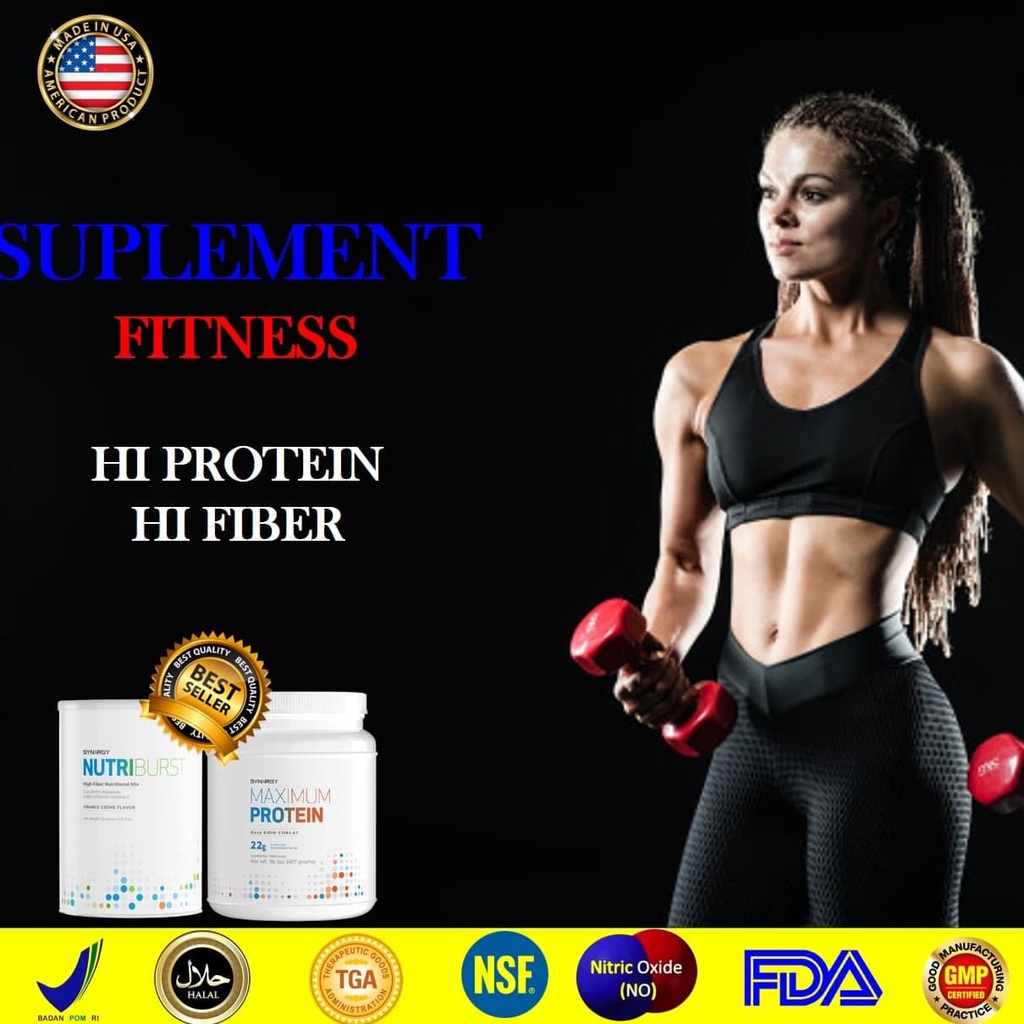 Paket Suplemen Gym - Susu Whey Protein And Fiber - Susu Mass Gainer - Fitness Suplement Mass Gainer