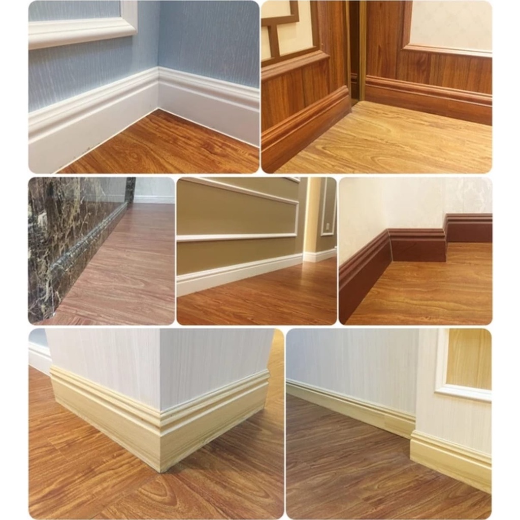 Jual PLINT PVC LIST LANTAI DINDING P 1.2 METER L 8CM KETEBALAN 1.2CM