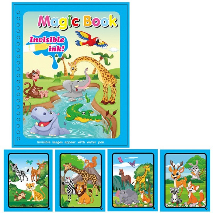 Trend-Magic Water Book | Magic Water Pen | Buku Gambar Mewarnai | Buku Warna | Mainan Edukasi Anak