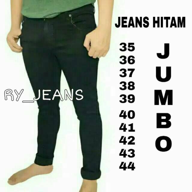 jeans jumbo hitam pria celana softjeans skinny streeth