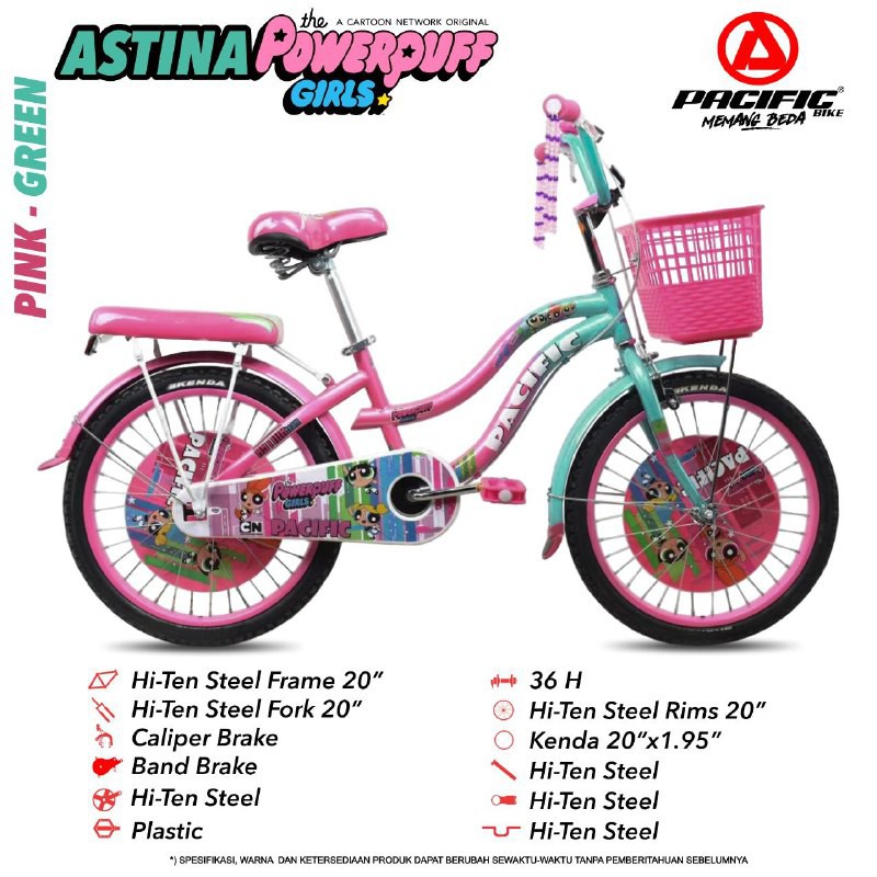 Sepeda Anak Remaja Dewasa Mini 18 20 Pacific Power Puff