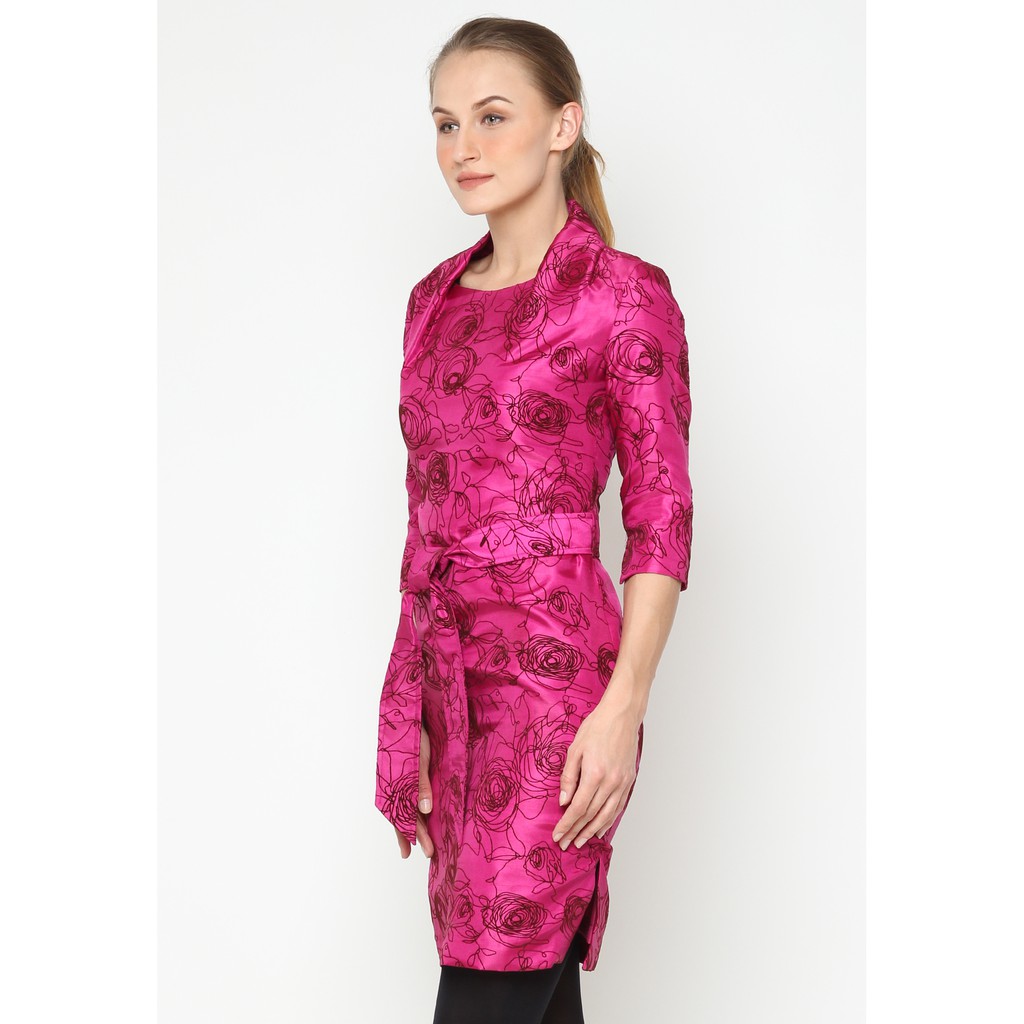 magenta sheath dress