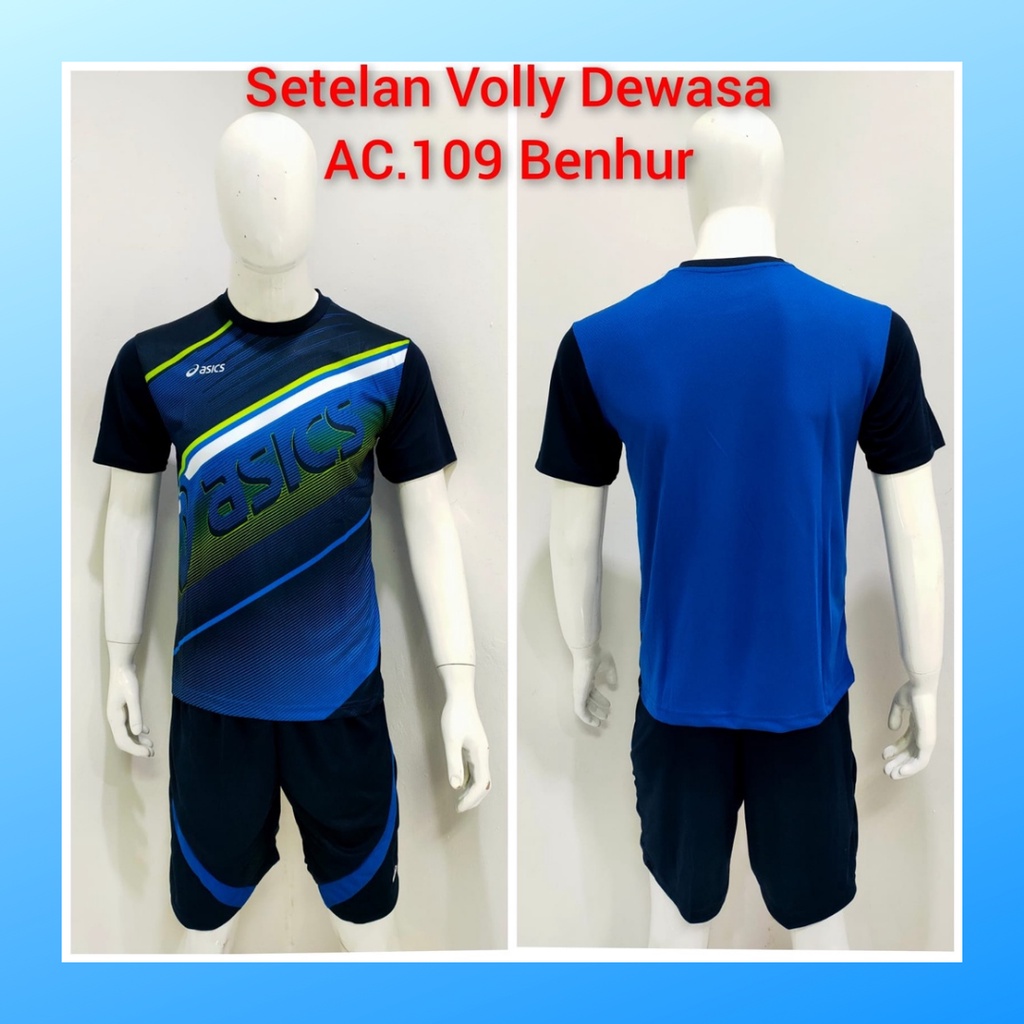 jersey volly pria kaos voli baju bola dan celana setelan wanita dewasa t-shirt outfit seragam jarsey kostum olahraga custom pakaian apparel sport jersy volley ball casual jersi suit AC109 benhur