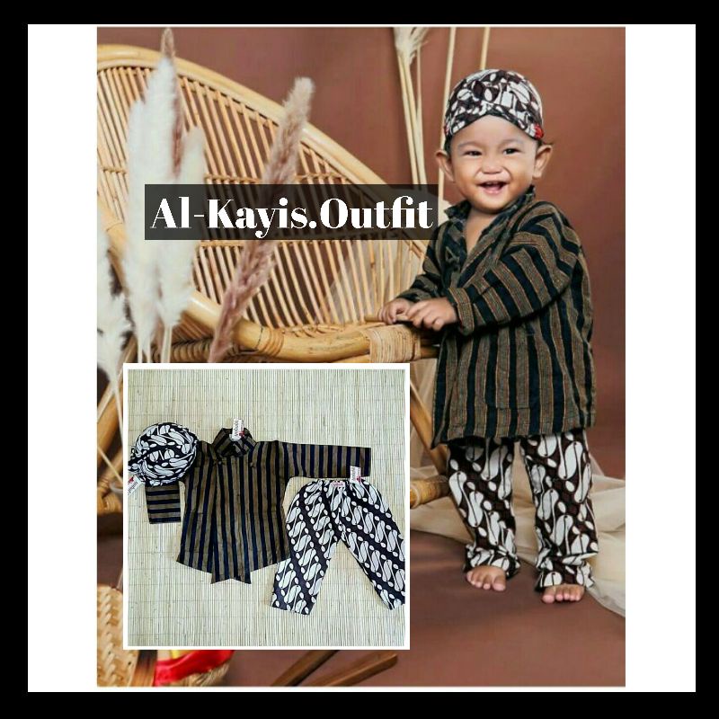 SETELAN SURJAN LURIK ANAK /CELANA BATIK /BLANGKON BATIK SOLO