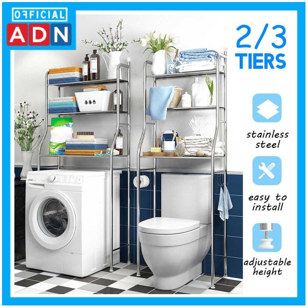 Stainless Rak Mesin Cuci 3 Susun Rak Kamar Mandi 2 Stainless Rak Mesin Cuci 3 Susun Rak Kamar Mandi 2