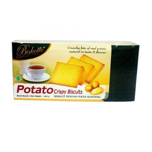 

BISKUIT LEBARAN / BISKOTTO POTATO CRISPY BISCUITS ORIGINAL 160GR / Kue Lebaran