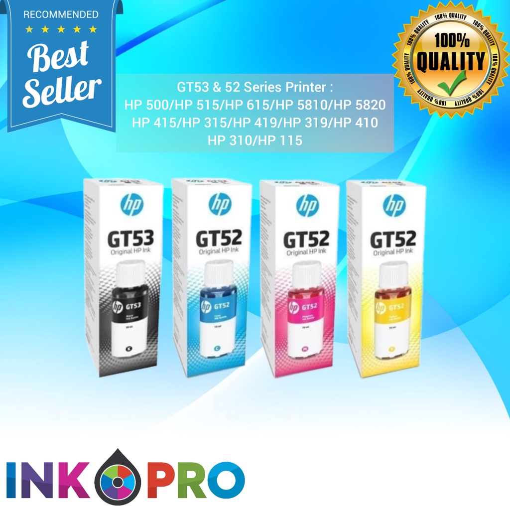 Tinta HP GT53 GT52 PREMIUM Untuk Printer GT5810 GT5820 New Model